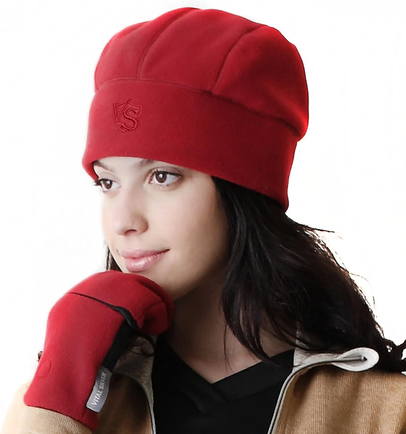 Vital Salveo- Outdoor 3WARM Windproof Fleece Winter Three Vertical Stripe Beanie/Skullies