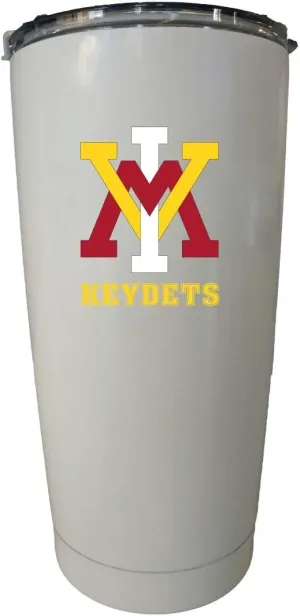 VMI Keydets 16 oz White Insulated Stainless Steel Tumbler White. Officially Licensed Collegiate Product