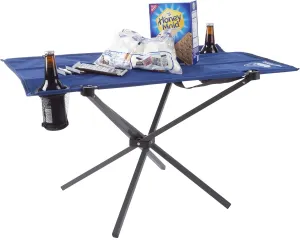 Wakeman Camp Table - Outdoor Folding Table with 4 Cupholders and Carrying Bag for Camping, Beach, Picnic, Sporting Events, and More Outdoors
