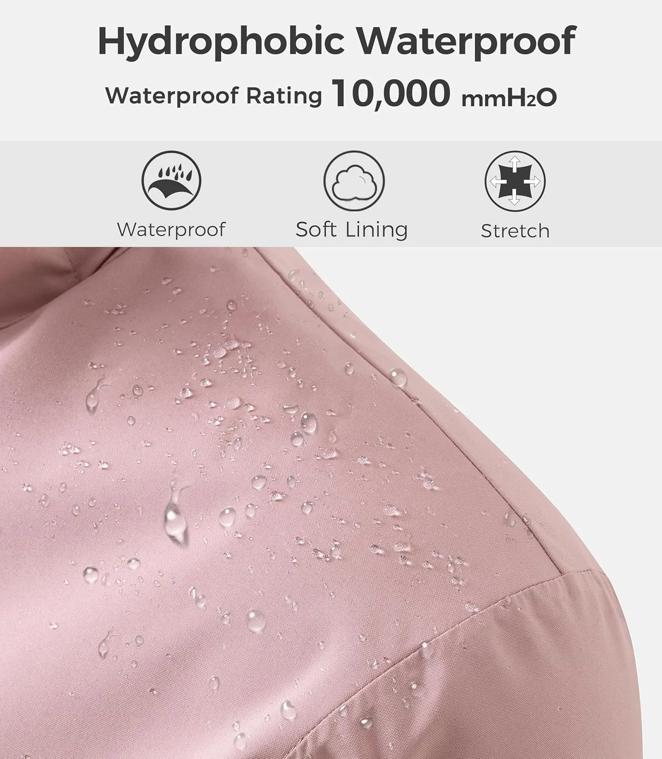 wantdo Women's Lightweight Rain Jackets Waterproof Long Raincoats with Hood Trench Coats Windbreaker