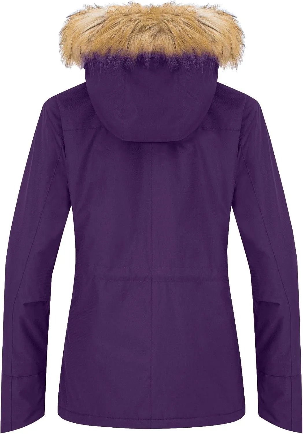 wantdo Women's Waterproof Ski Jacket Hooded Winter Snow Coat Mountain Snowboarding Jackets Insulated Fleece Parka