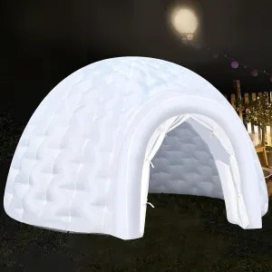 WARSUN Inflatable Igloo Dome Tent 16x10Ft with LED Light Outdoor Portable Igloo Tent for Birthday Wedding Party Exhibition Prom Advertising Bars