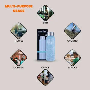 Water Bottle - 750 ml | Nero Colour Nanobot Water Bottle/ Drink Bottle for Office & School