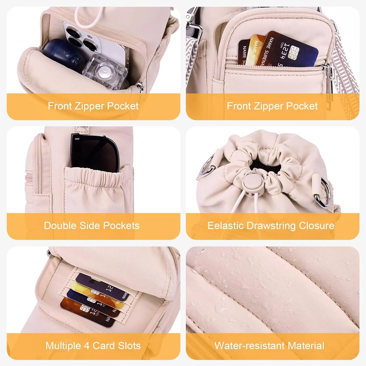 Water Bottle Bag 40 oz Crossbody Holder for Walking Hiking Insulated Carrier Purse with Adjustable Strap