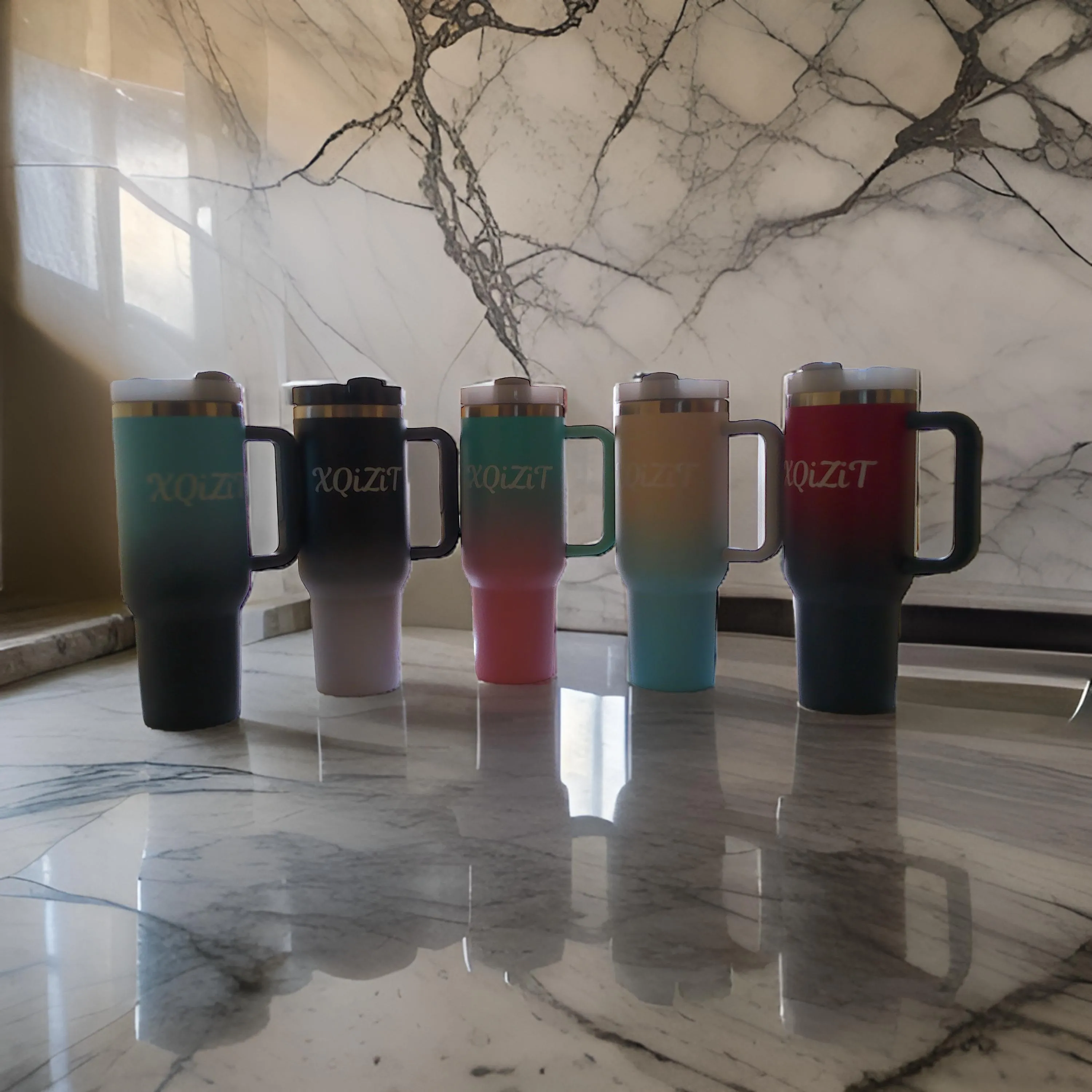 Water Bottle Tumbler, Stainless Steel Vacuum Insulated Tumbler with New Seal proof Lid and Straw for Water 40oz, Soda, Juice, Ice-Tea or Coffee