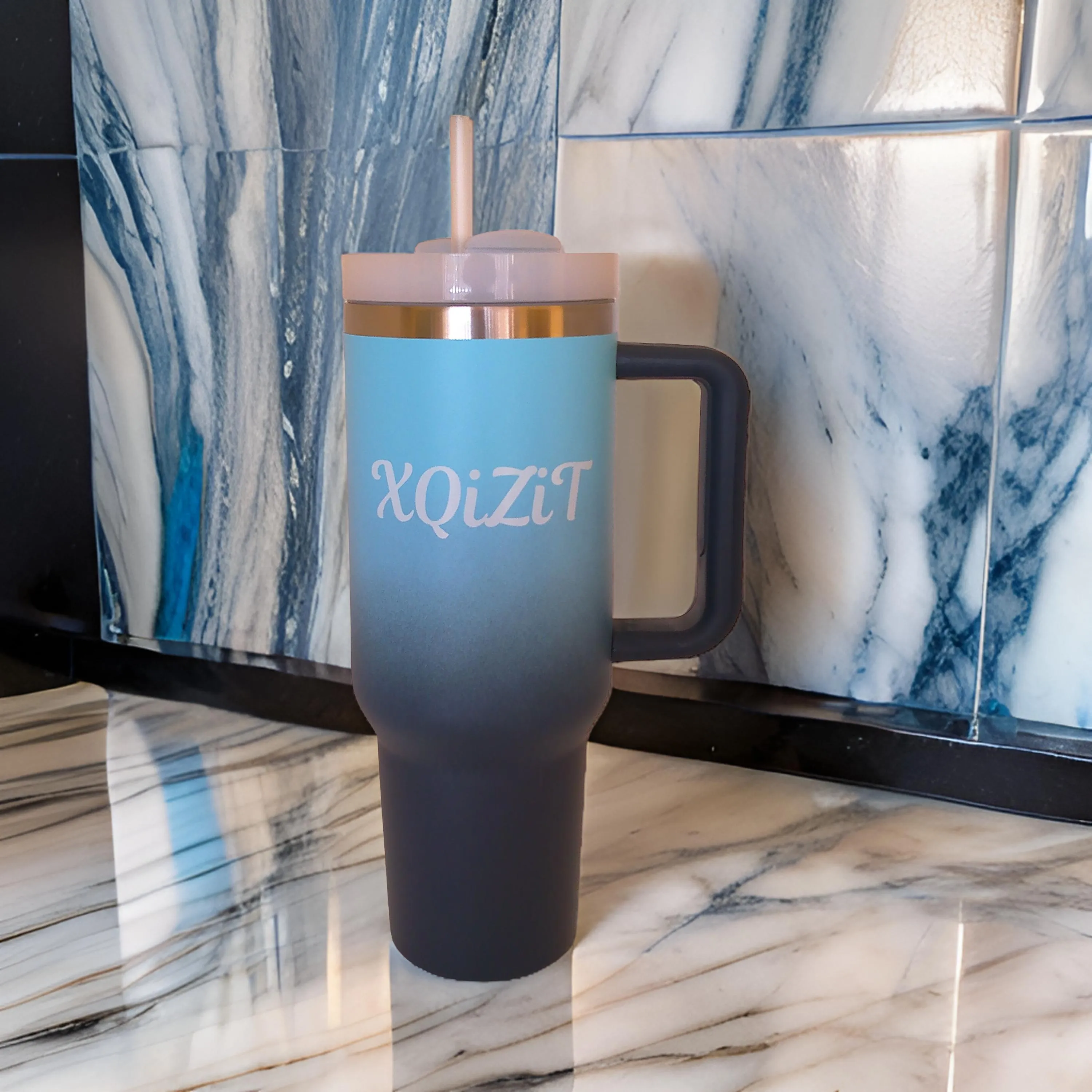 Water Bottle Tumbler, Stainless Steel Vacuum Insulated Tumbler with New Seal proof Lid and Straw for Water 40oz, Soda, Juice, Ice-Tea or Coffee
