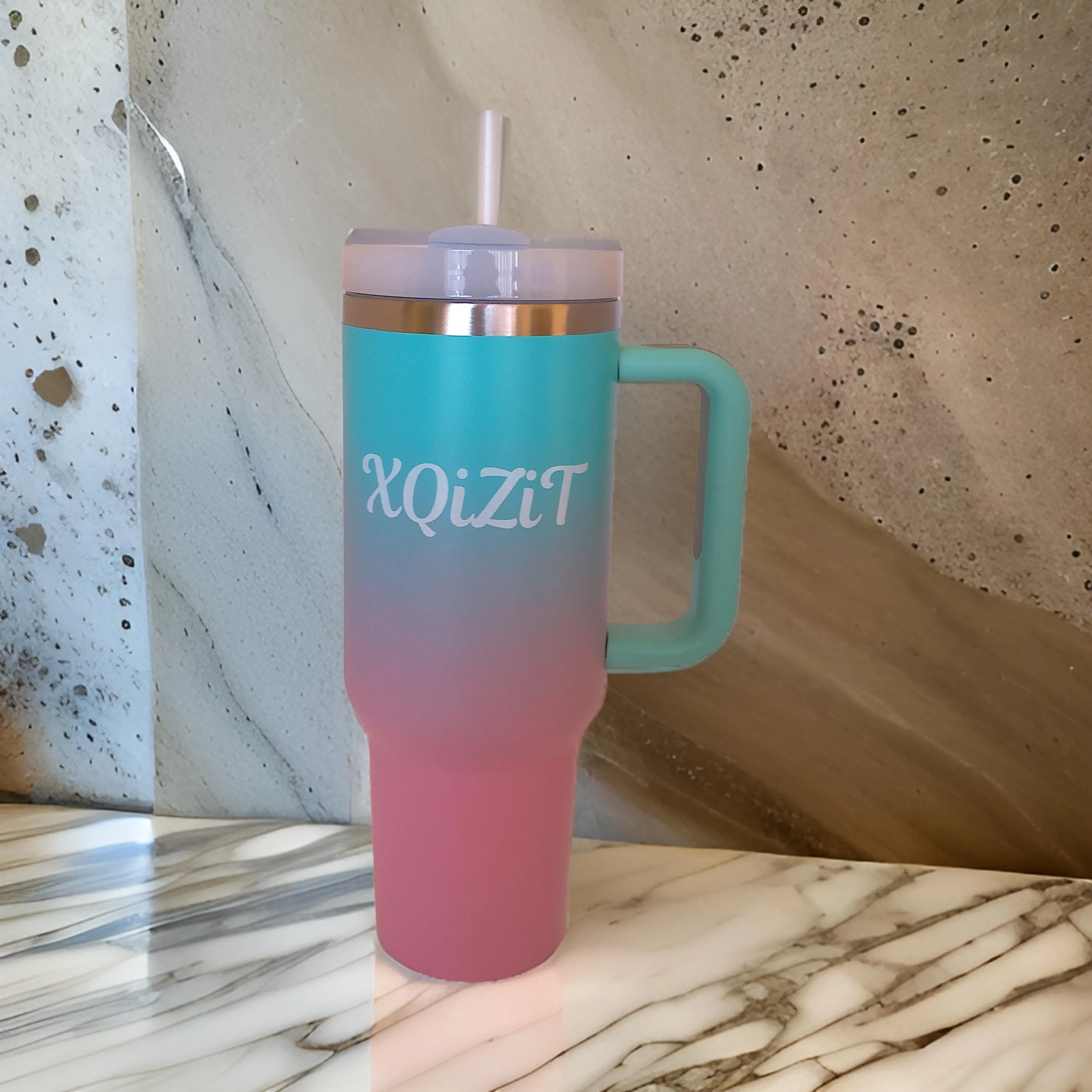 Water Bottle Tumbler, Stainless Steel Vacuum Insulated Tumbler with New Seal proof Lid and Straw for Water 40oz, Soda, Juice, Ice-Tea or Coffee