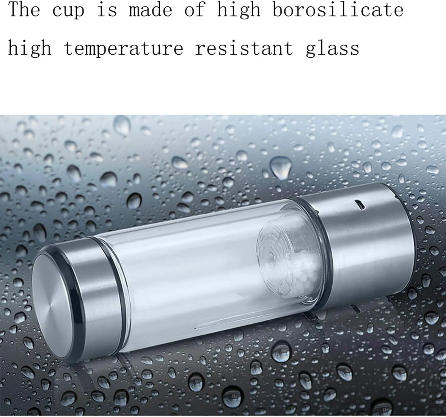 Water Purifiers, Waterstof Waterfles Draagbare Waterstof Water Generator Alkaline Water Maker Ionisator Zuiver Water Gezonde Kop USB Oplaadbare Antioxidan Anti-Aging 350Ml