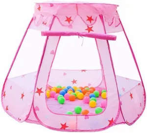 Waterproof Boys and Girls Hexagon Tent Boys and Girls Playhouse Indoor Ocean Ball Design Easy Set up Tent for Preschoolers (4-6)