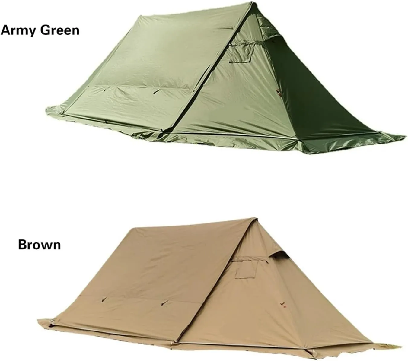 Waterproof Camping Tent 4 Outdoor Season Tent Windproof Family Sun Shelter Backpacking Travel Beach Equipment (Brown Polyester)