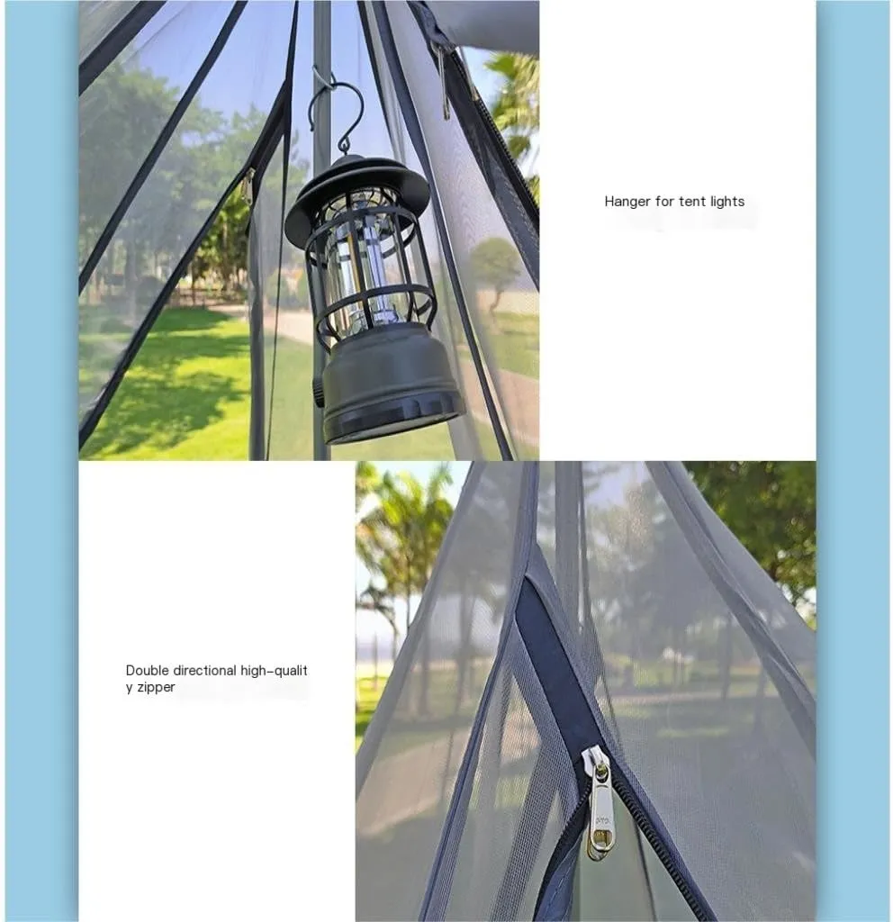 Weatherproof Tents Lightweight Outdoor Tent for 3-4 People, Double-Layer Breathable and Rainproof Peaked Camping Tent Camping and Hiking Tents