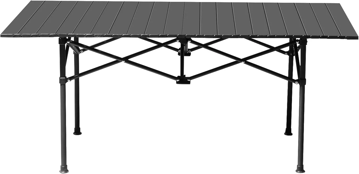 WEI WEI GLOBAL 47x20 Portable Folding Camping Table, Ultralight Collapsible Table Outdoor Camp Table, Portable Outdoor Picnic Table, Compact Camping Side Table for Travel Hiking, Camping