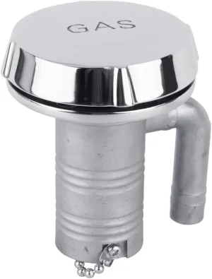 White Water 6005S-SCV Marine Straight Vented Deck Fill, 1-1/2" Hose, Gas