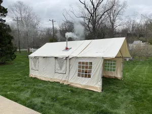 WHITEDUCK Alpha Wall Tent Porch for Hunting, Family Camping & Outdoor Activities (10'x12', Canvas)