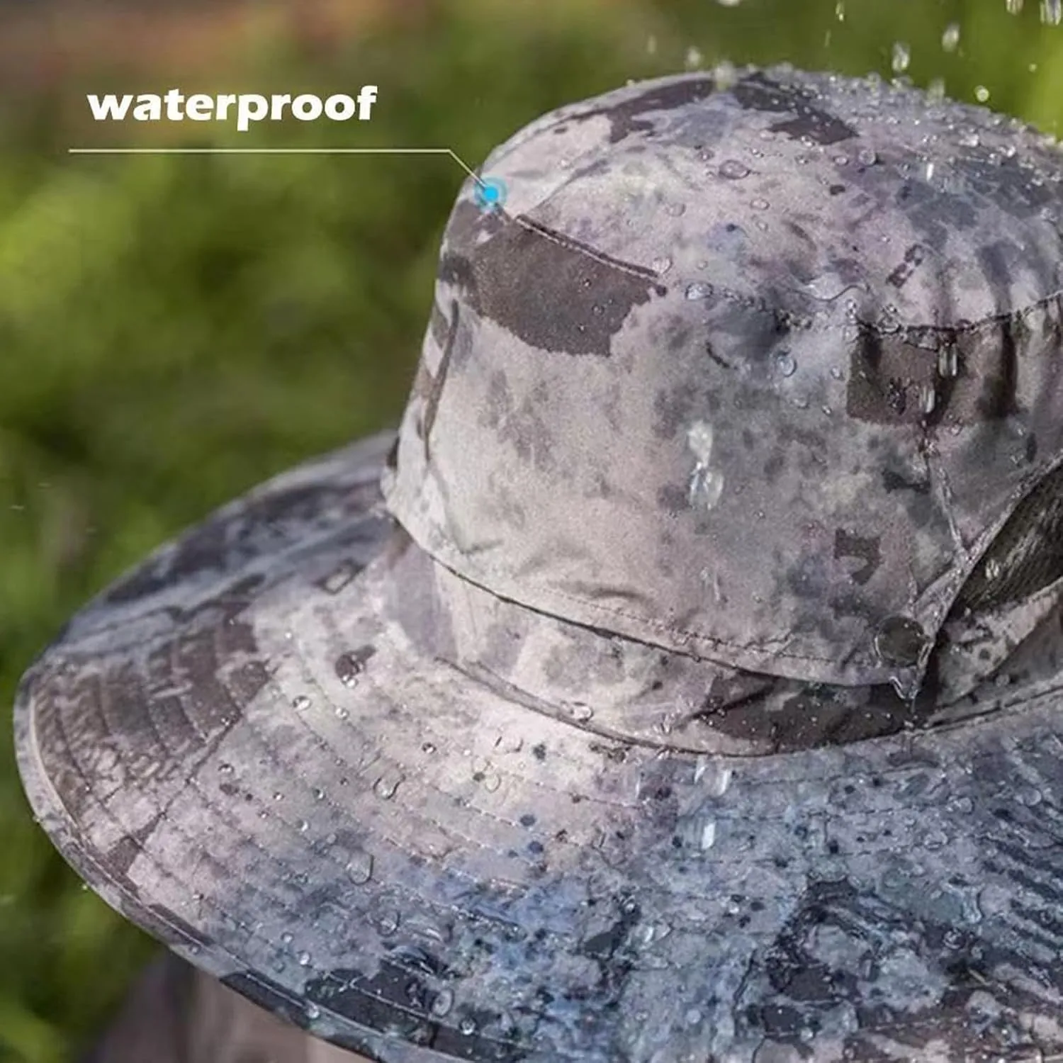 Wide Brim Solar Fan Hat with 2 Fan, Summer Outdoor Fishing Hat for Men Women, UPF 50 , Waterproof, Removable USB Charging Fan