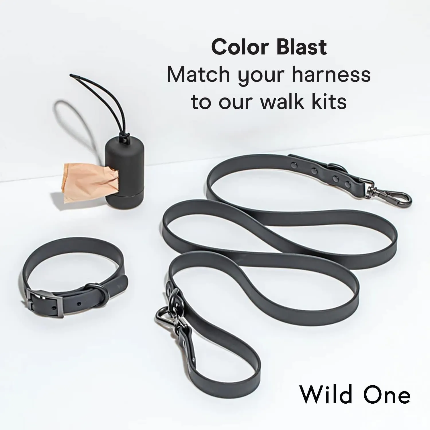 Wild One Dog Harness, The Original No-Pull, Pet Harness with 3 Leash Clips, Adjustable Soft Padded Vest, Comfortable, Stretchy, Size M, Black