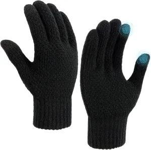 Winter Gloves - 2/1 Pairs Women's Winter Gloves, Knit Touchscreen Gloves Women Men, Gloves for Cold Weather