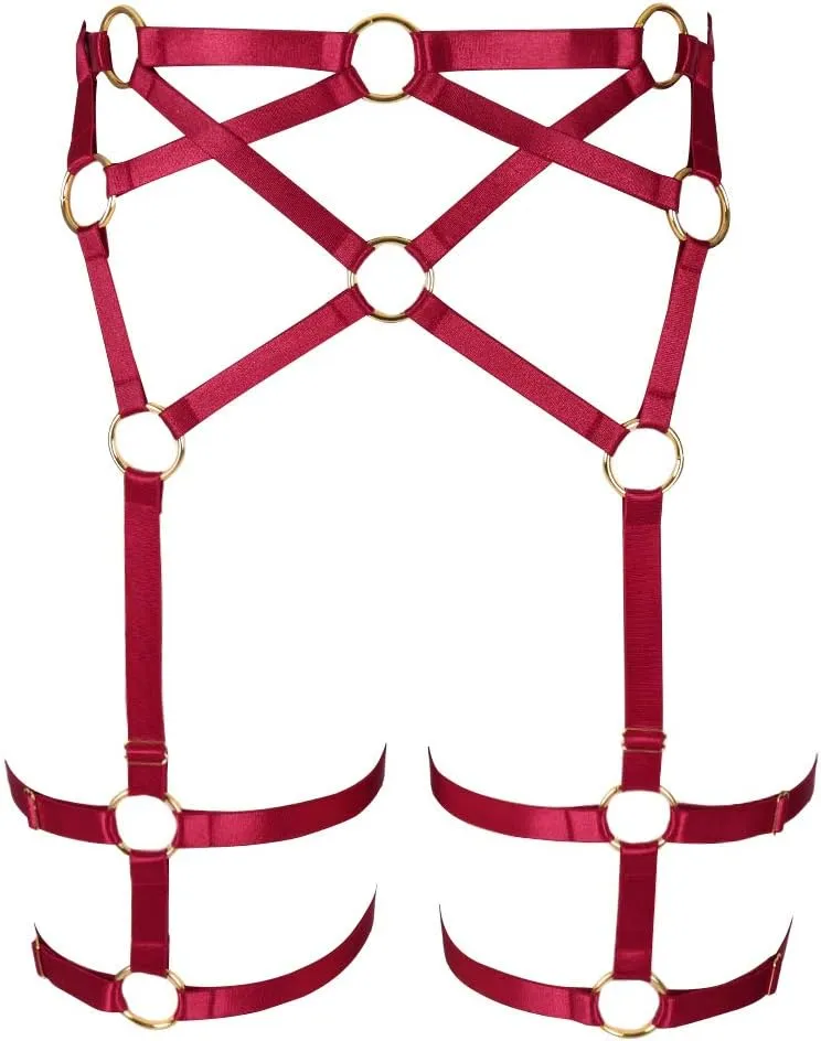 Woman Body Harness Garter Belt Punk Gothic Leg Harness Cage Dance Underwear Accessories