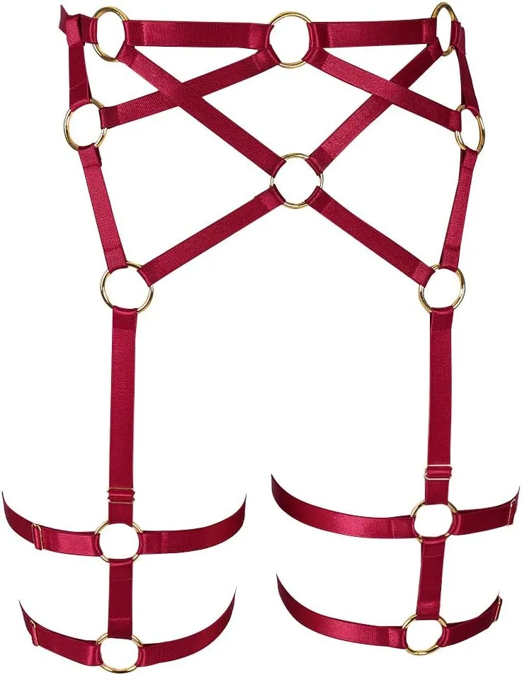 Woman Body Harness Garter Belt Punk Gothic Leg Harness Cage Dance Underwear Accessories