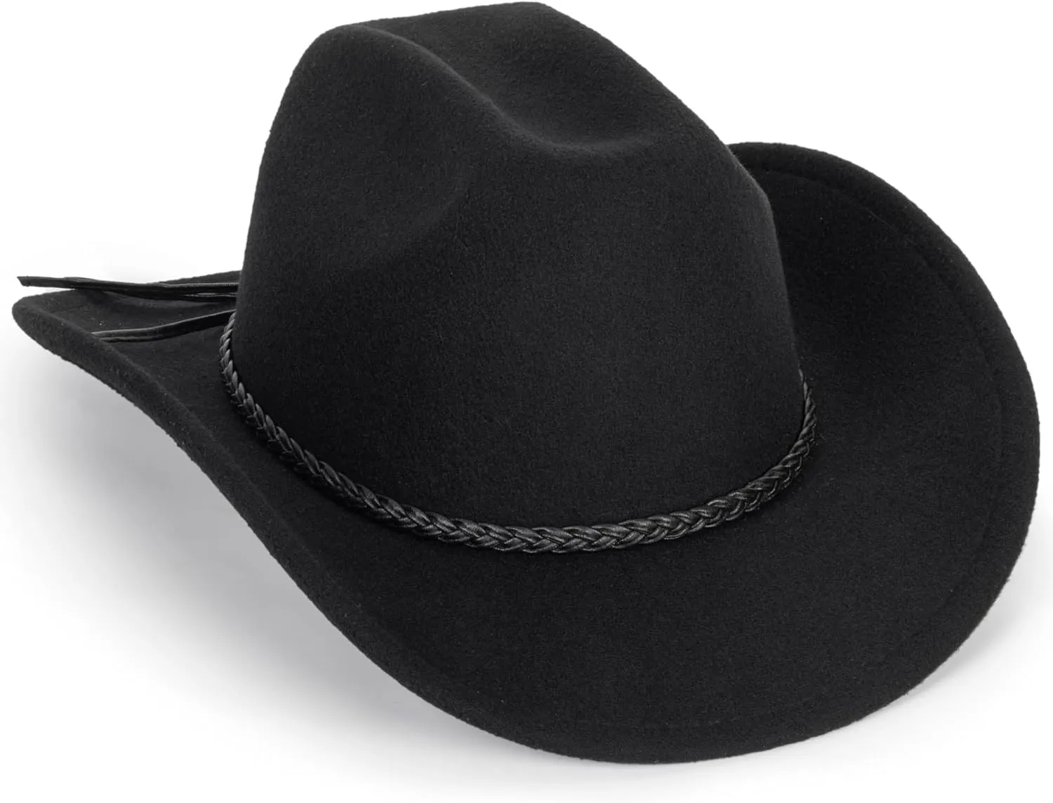 Women Men Classic-Western-Cowboy-Hat - Wide Brim Western Cowboy Cowgirl Hat Fedora Hats(Size:M)