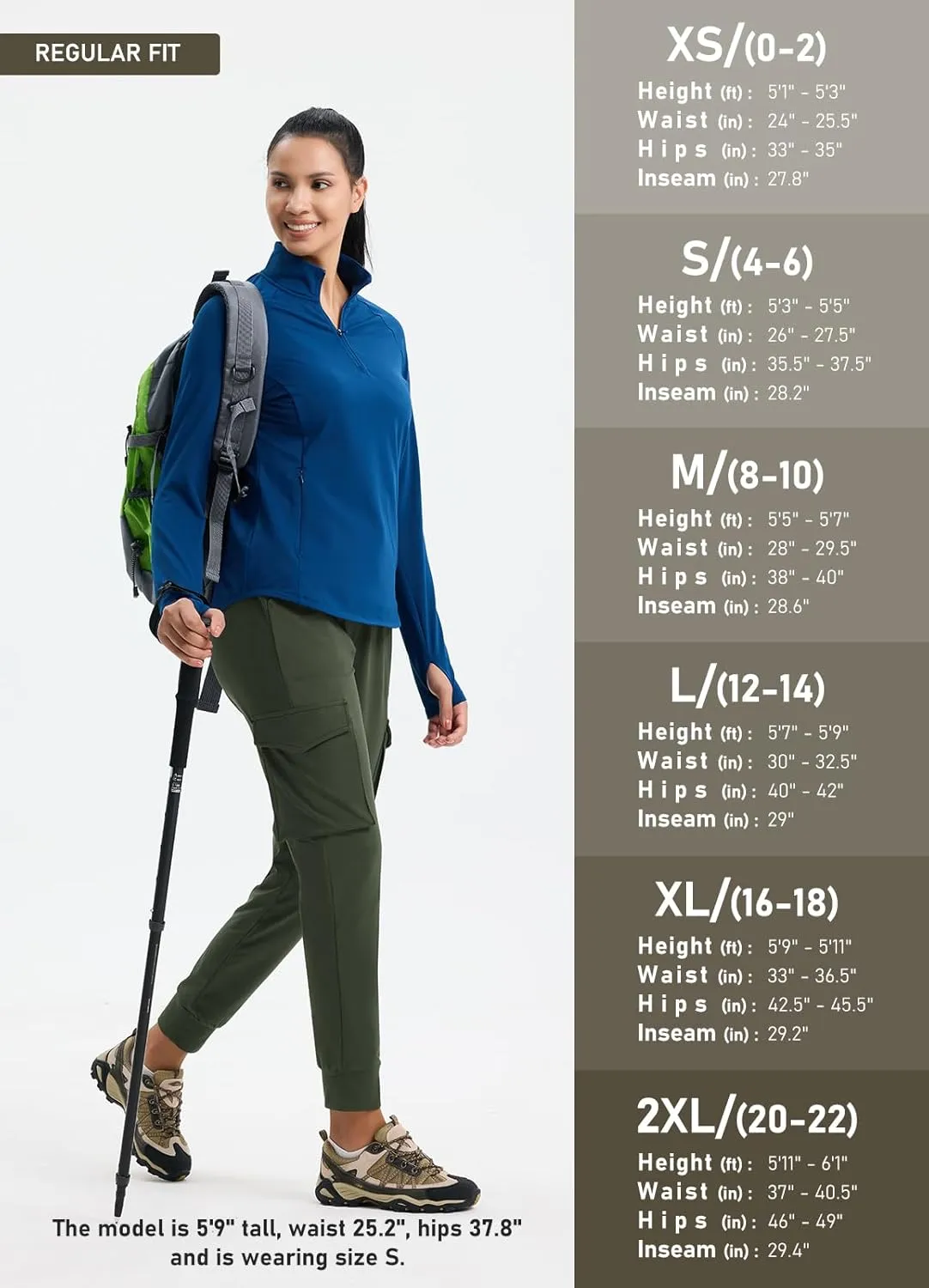 Women's Clearance Fleece Lined Cargo Joggers Water Resistant Winter Hiking Pants Sweatpants Snow Running