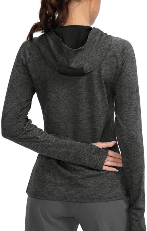 Women's UPF 50  Sun Protection Shirt Long Sleeve Lightweight Hoodie UV Shirts for Women Hiking Fishing Outdoor