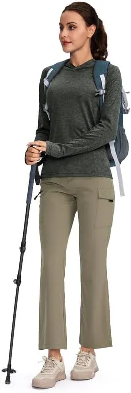 Women's UPF 50  Sun Protection Shirt Long Sleeve Lightweight Hoodie UV Shirts for Women Hiking Fishing Outdoor