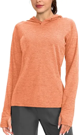 Women's UPF 50  Sun Protection Shirt Long Sleeve Lightweight Hoodie UV Shirts for Women Hiking Fishing Outdoor