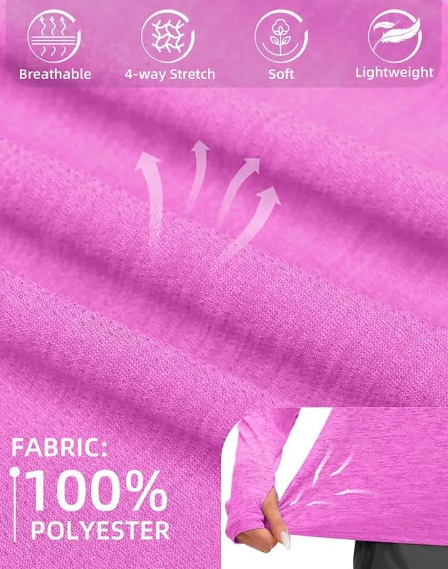 Women's UPF 50  Sun Protection Shirt Long Sleeve Lightweight Hoodie UV Shirts for Women Hiking Fishing Outdoor