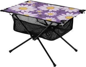 xigua Daisy Folding Camping Table,Portable Camp Table with Carry Bag Beach Table Folding Table for Picnic, Camp,Party,Travel218