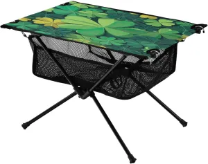 xigua St. Patrick's Lucky Grass Folding Camping Table,Portable Camp Table with Carry Bag Beach Table Folding Table for Picnic, Camp,Party,Travel3