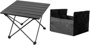 YARNOW Collapsible Camping Table Portable Aluminum Camping Table Easy Setup Store