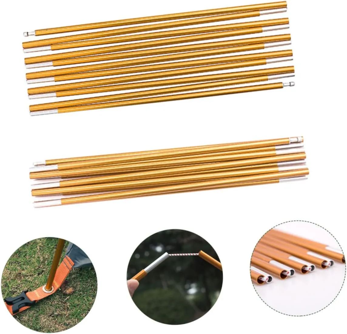 YARNOW Tent Rods Lightweight Canopy Poles for Outdoor Camping Durable Tent Accessory and Tarp up