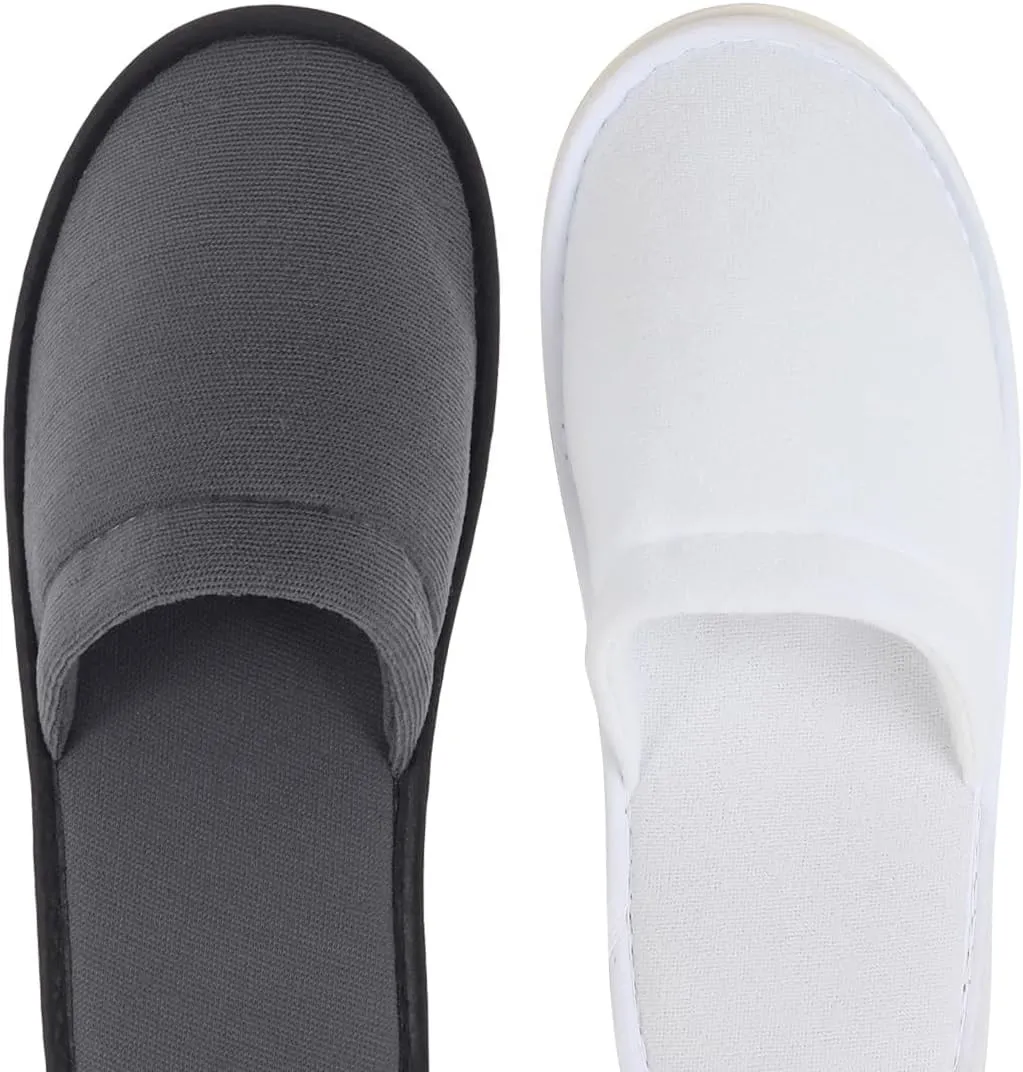 Yeios 10-20 Pairs Disposable Slippers for Guests Hotel Slippers Bulk Spa Slippers Closed Toe House Slippers Guest Slippers Bulk for Adult for Men and Women