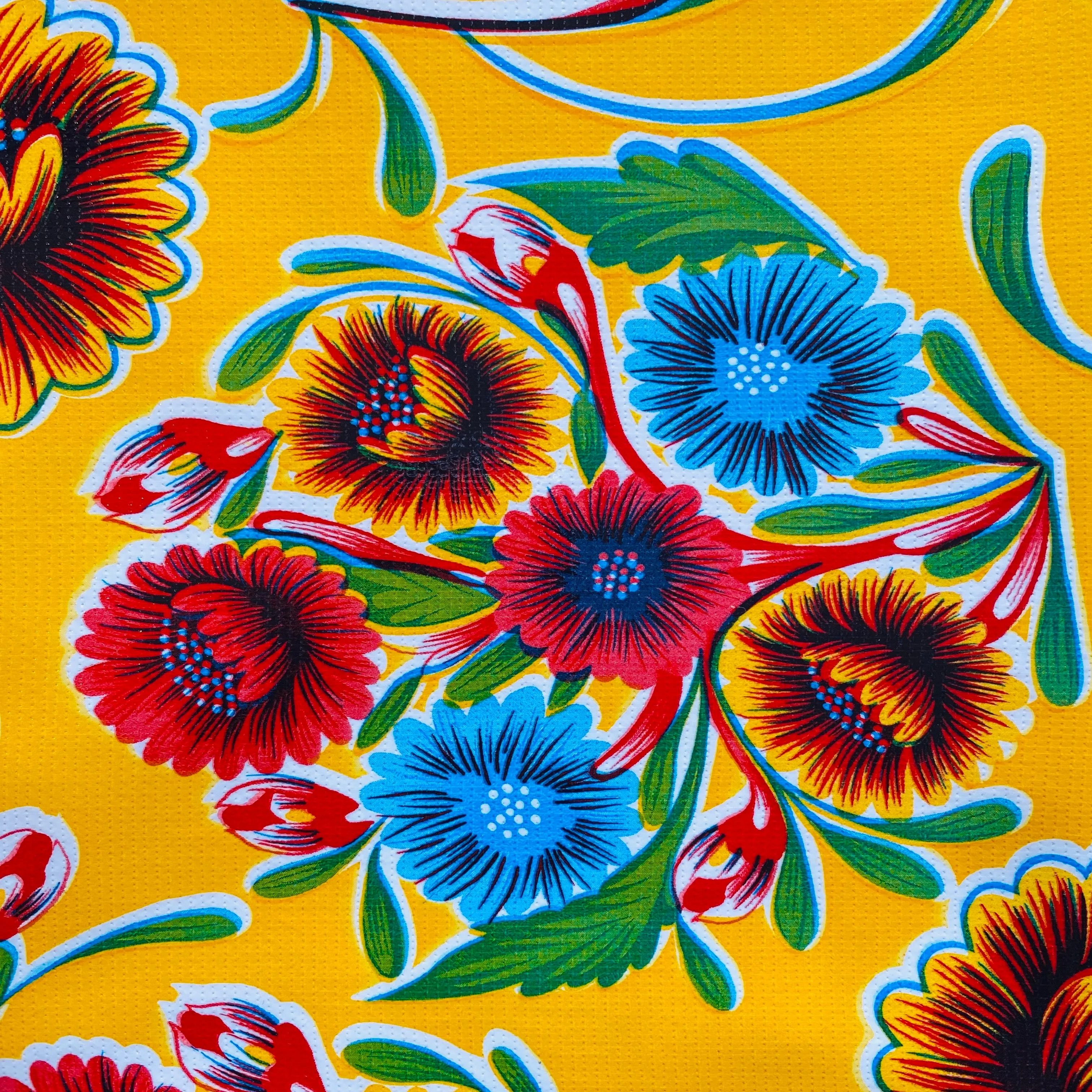 Yellow Bloom Oilcloth Table Cover- Rectangle