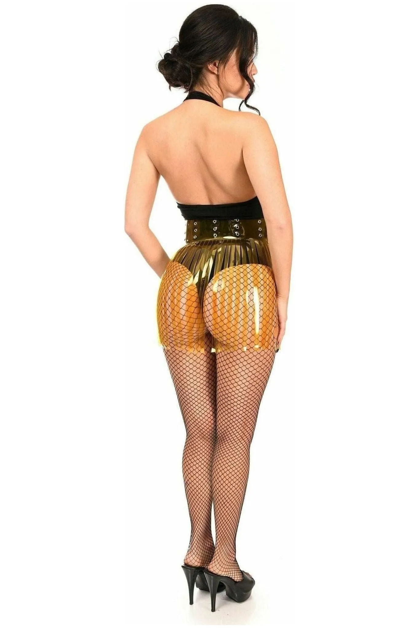 Yellow Clear Fringe Skirt