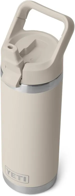 YETI Rambler 18 oz Bottle, Vacuum Insulated, Stainless Steel with Color Matching Straw Cap, Cape Taupe