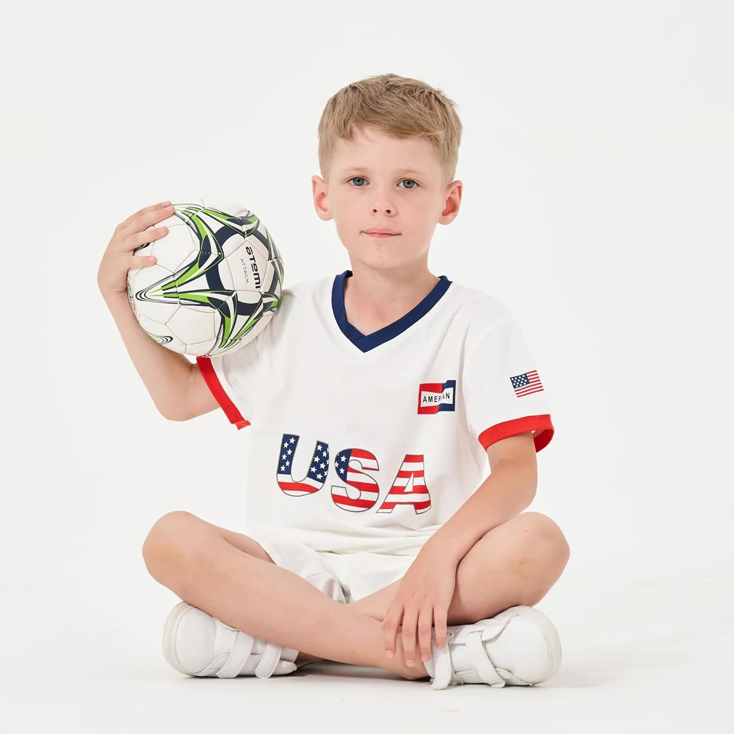 Youth Soccer Jersey Boys Girls- Breathable Lightweight Football Training Shirt for Kids (Infant-Youth Sizes)