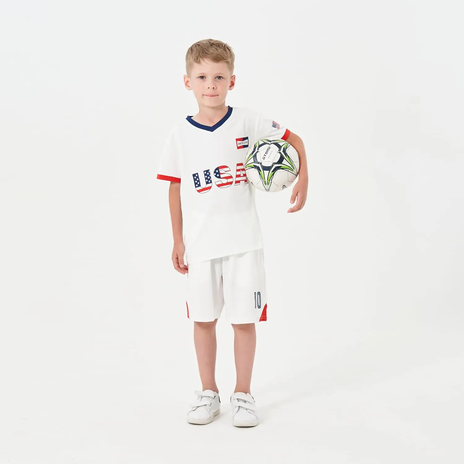 Youth Soccer Jersey Boys Girls- Breathable Lightweight Football Training Shirt for Kids (Infant-Youth Sizes)