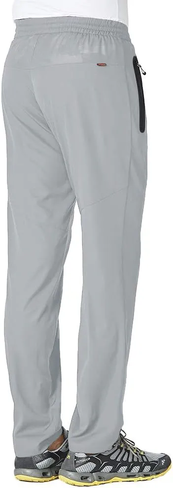 YSENTO Mens Track Pants Quick Dry Lightweight Joggers Athletic Hiking Pants Zipper Pockets