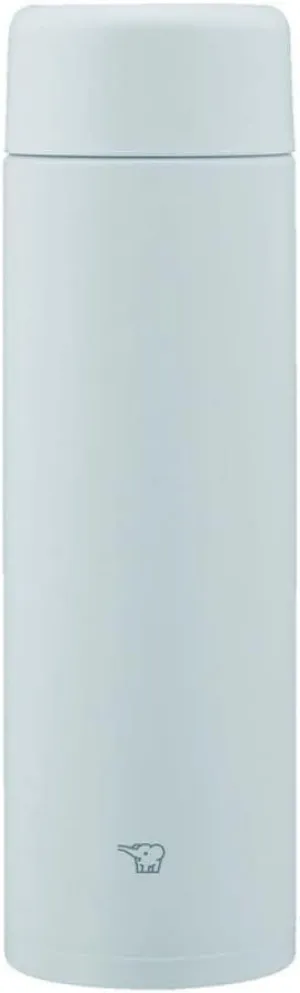 Zojirushi SM-GA60-HL Water Bottle, Seamless Stopper, Large Capacity, 20.3 fl oz (600 ml), Screw, Stainless Steel Mug, Ice Gray, Integrated Washer, Easy to Clean, 2 Pieces Only