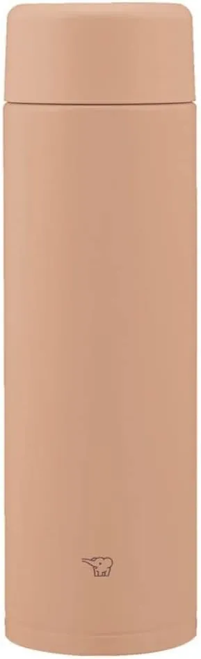Zojirushi SM-GA60-TM Water Bottle, Seamless Water Bottle, Large Capacity, 20.3 fl oz (600 ml), Screw, Stainless Steel Mug, Pail Taupe, Integrated Washer, Easy to Clean, 2 Pieces Only