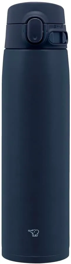 Zojirushi SM-VA72-AD Water Bottle, One-Touch Stainless Steel Mug, Seamless, 24.3 fl oz (720 ml), Navy