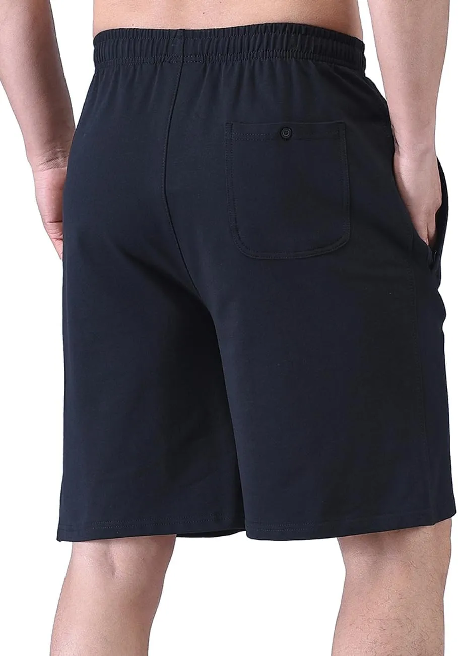 Zoulee Men's 9" Lightweight Jersey Shorts Front Zipper