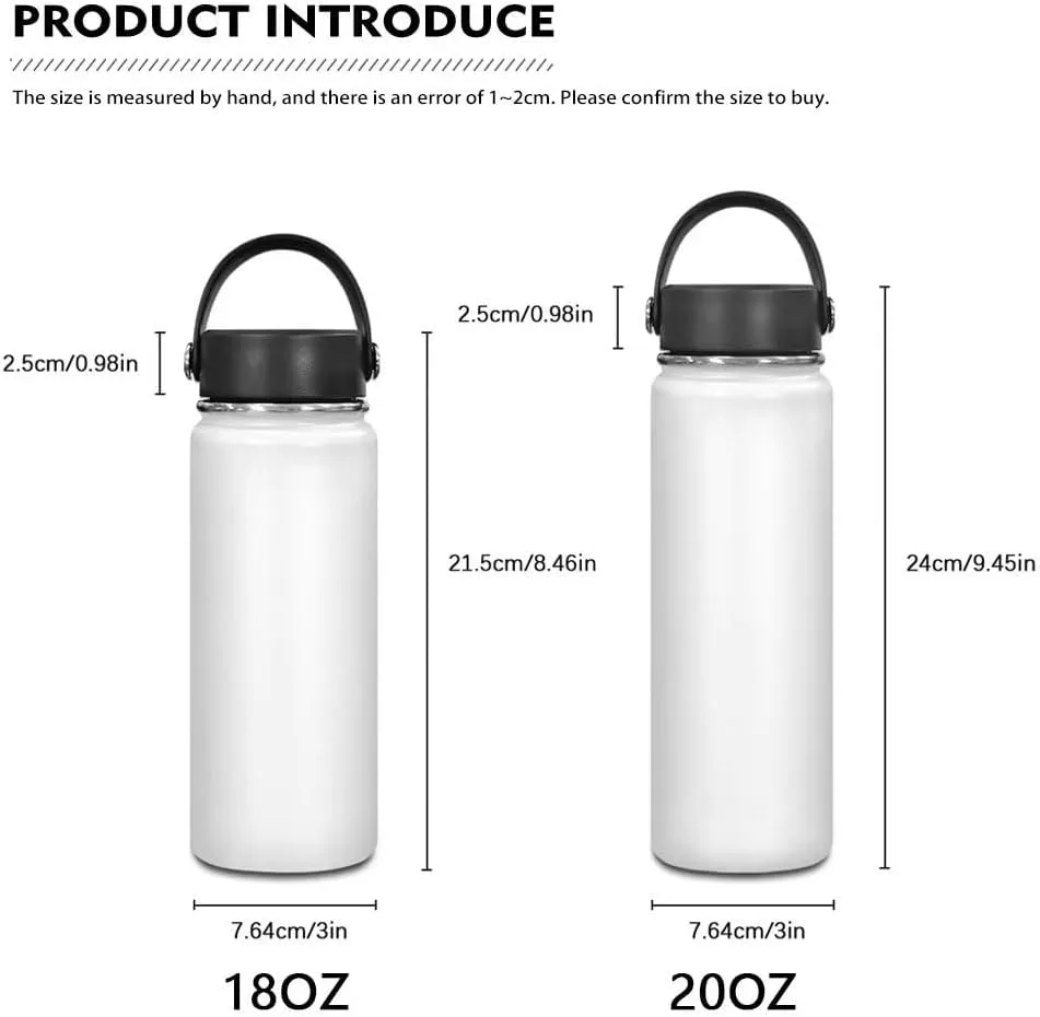 ZOUTAIRONG Galaxy Owl Water Bottle 20 oz for Girls Insulated Water Bottles with Handle Flask Wide Mouth Bottle Vacuum Stainless Steel Metal Water Bottle for Sports, Gym, Office Cute Animal